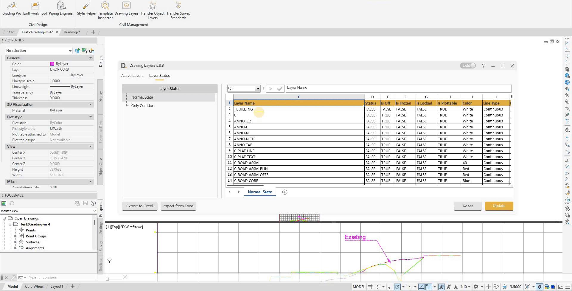 Layer States Tab