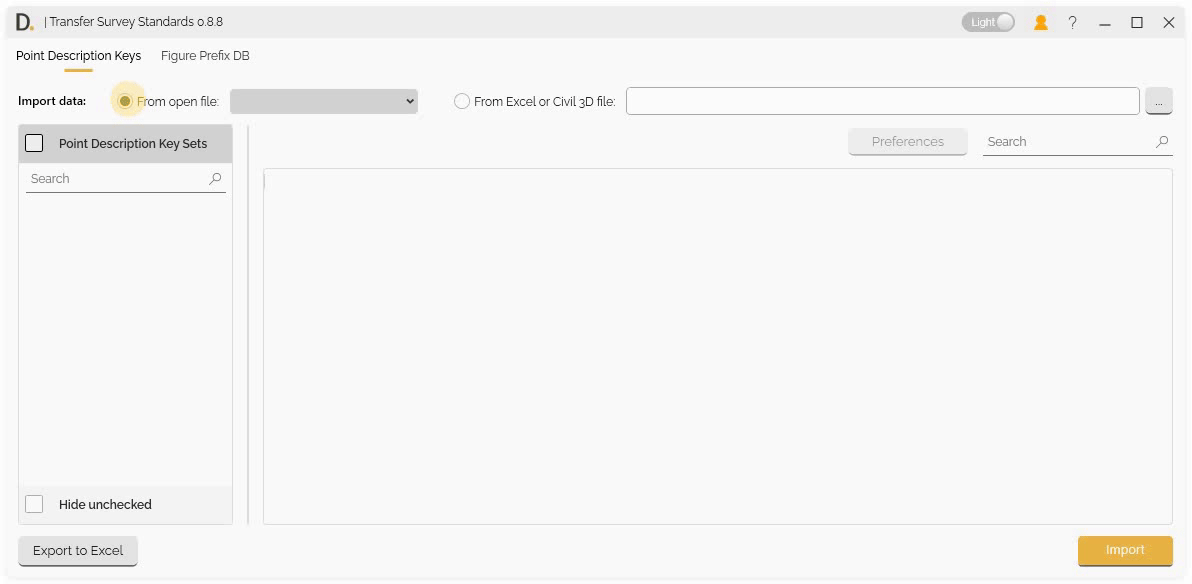Import from Open File